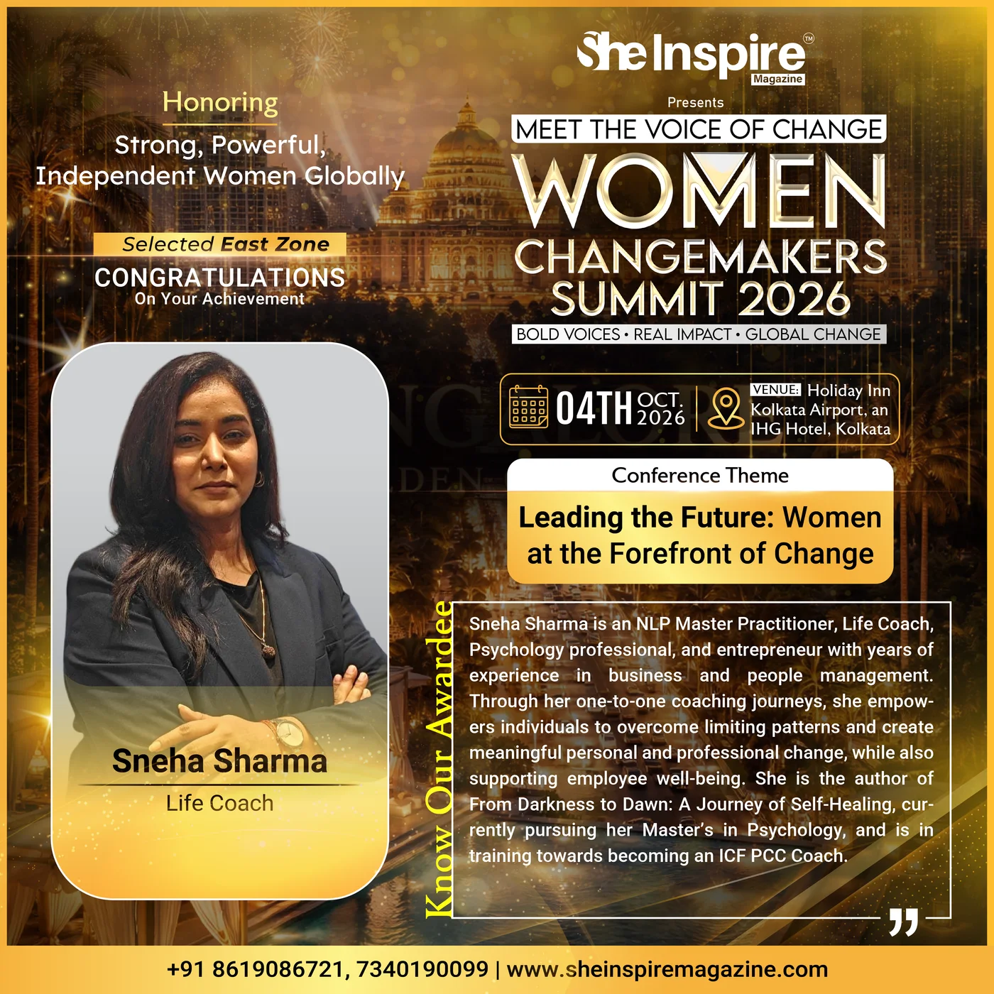SheInspire Women Changemakers Summit profile for Sneha Sharma